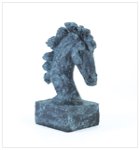 Verdigris horse Head Figure