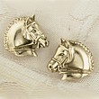 Equestrian Jewelry Dressage Earrings Gold Dressage Horse Earrings